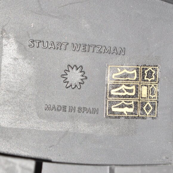 $1200 Stuart Weitzman Bedfordland SUEDE OVER THE KNEE LUG BLACK 10.5 B (PB24) - Picture 8 of 9